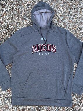 Under Armour Gray MICDS Rams Hooded Pullover